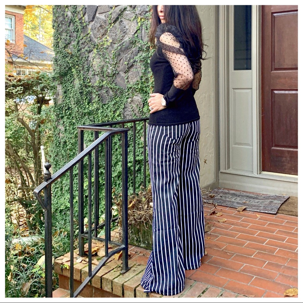 ✨LAST ONES✨PARIS✨Fabulous stripe wide leg pants - Picture 6 of 8